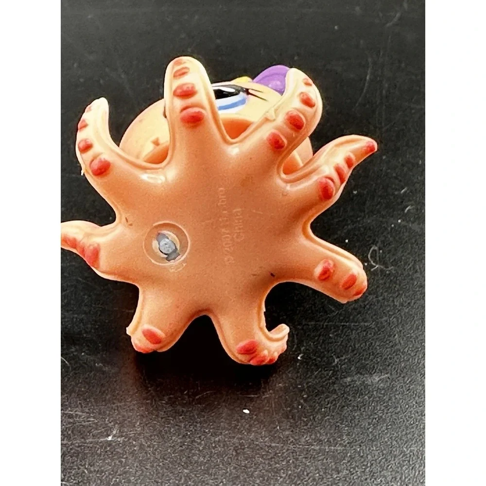 Littlest Pet Shop LPS #513 Pink Octopus with Purple Bow Blue Eyes‎ Authentic